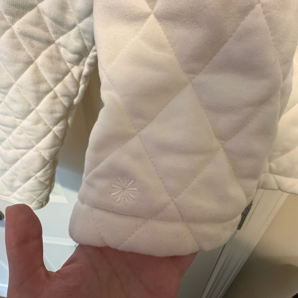Athleta Cream Quilted Top - Picture 3 of 5